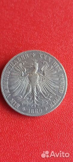 Монета Серебро 1 талер, Франкфурт(Германия)