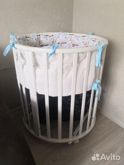 Детская кроватка трансформер круглая 8в1