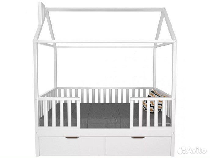 Кровать домик детская новая из массива дерева