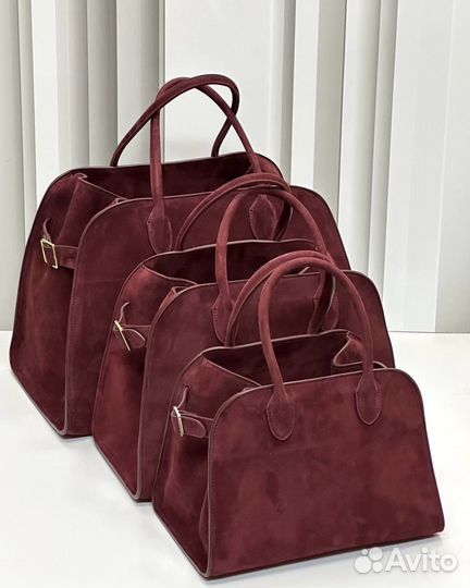 THE ROW сумка Soft Margaux 121517 - бордо