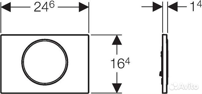 Кнопка смыва Geberit Sigma 10 115.758.14.5 черная