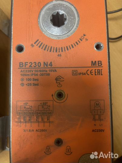 Bf 230 N4 электропривод противопожарного клапана