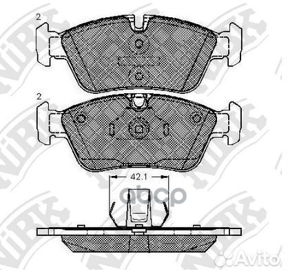 Колодки тормозные дисковые передние NiBK PN0010