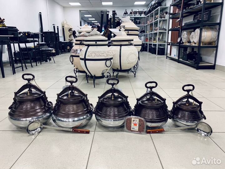 Афганский казан 8 литров черный