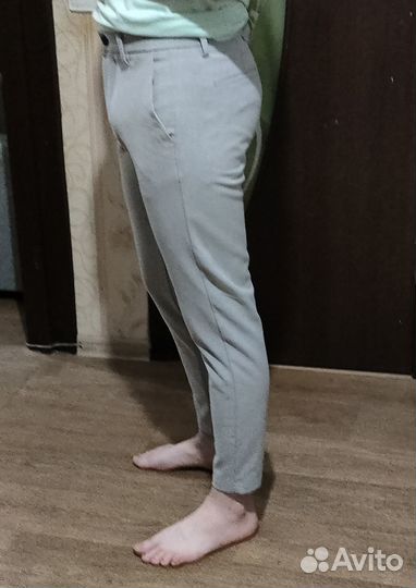 Брюки спорт-шик серые (Bershka)