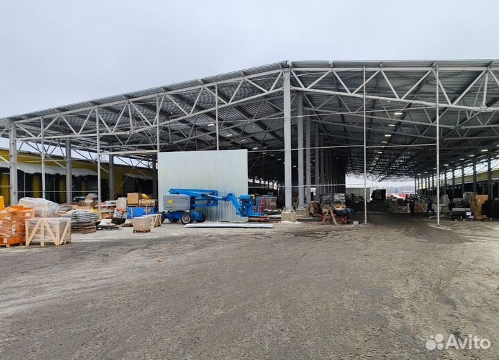 Каркасный ангар металлический