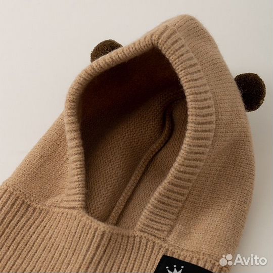 Шапка балаклава зимняя детская с ушками