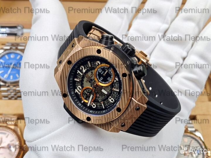 Hublot Gold Мужские кварцевые часы новые