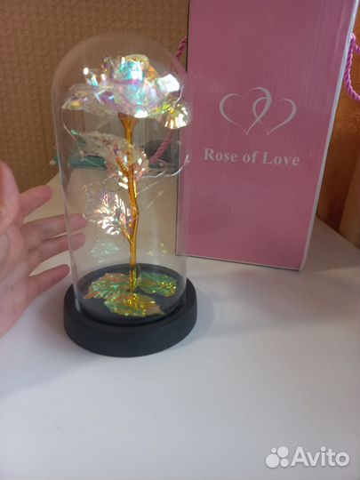 Роза в колбе ночник