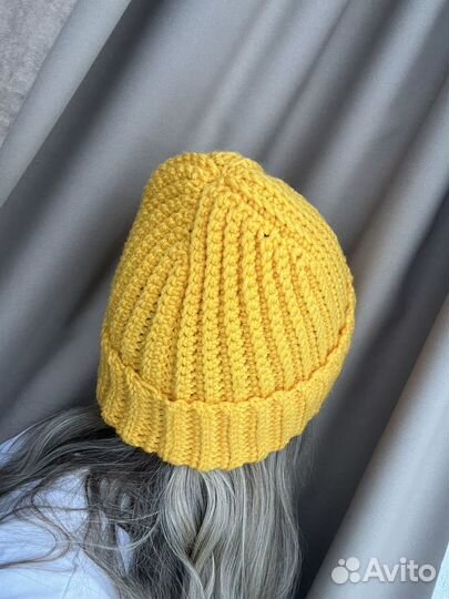 Шапка женская вязаная полушерсть пряжа