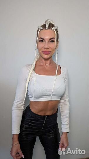 Афрохвост, афрохвост с кудрями и брейды в хвост