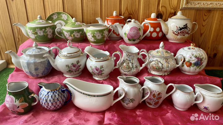 Фарфор СССР Чайник молочник сахарница Лфз Дулево