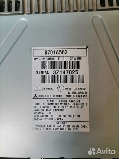 Штатная Магнитола на mitsubishi asx