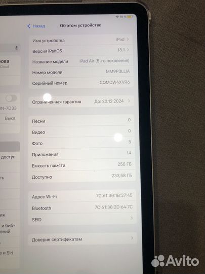 iPad Air 5 256 Gb Starlight