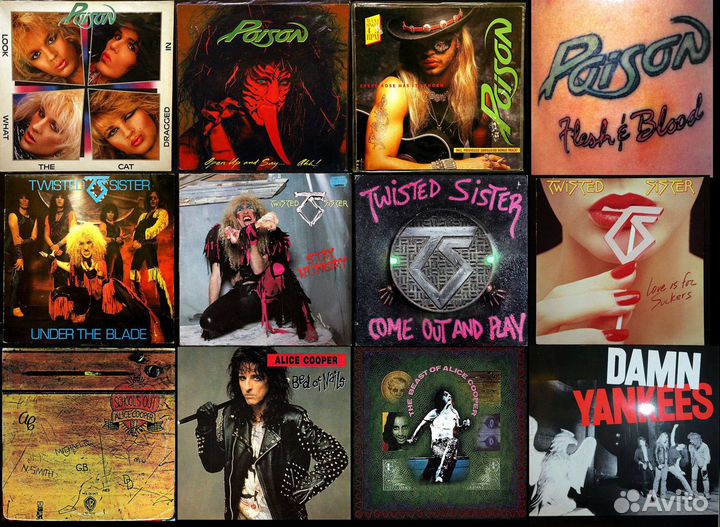 Импорт. пластинки в стиле Hard Rock и Glam Rock