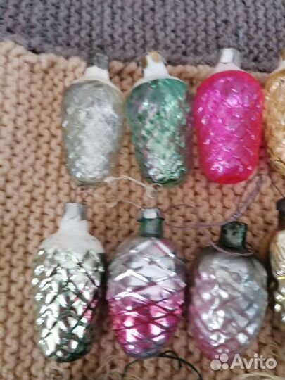 Елочные игрушки СССР шишки