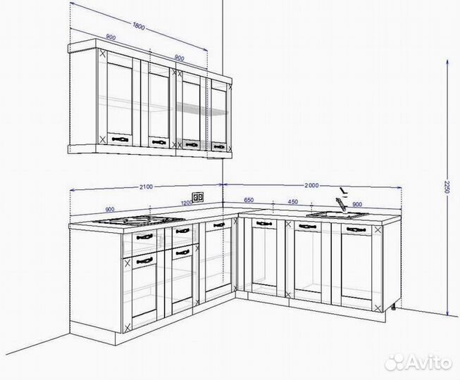 Кухни по индивидуальному заказу