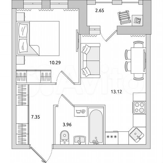 1-к. квартира, 37,4 м², 4/17 эт.