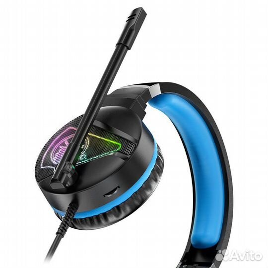 Игровые наушники проводные Hoco W104 синие