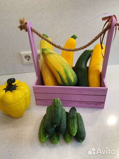 Огурцы и Кабачки жёлтые, полосатые, зелёные