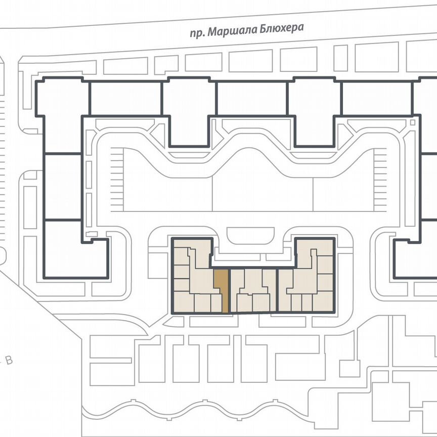 2-к. квартира, 69 м², 6/16 эт.