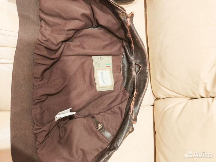Кожаная куртка детская aeronautica militare 98-104