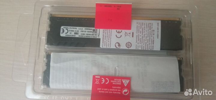 Планки памяти (комплект) HyperX DDR4 2x4gb 2666MHz