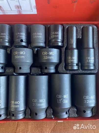 Набор ударных головок 1/2