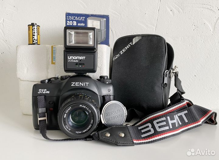 Зеркальный фотоаппарат зенит zenit 312m + вспышка