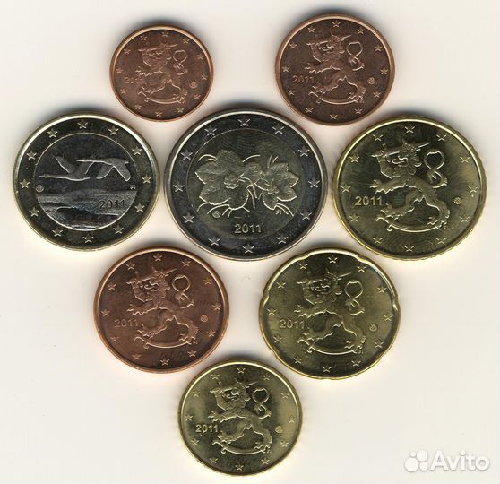 Годовой набор евро Финляндия 2011