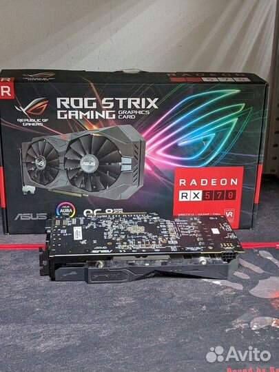 Видеокарта asus RX 570 8GB ROG Strix