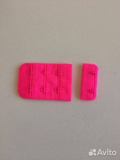 Крючки и петли 38мм неоновый розовый, чёрный