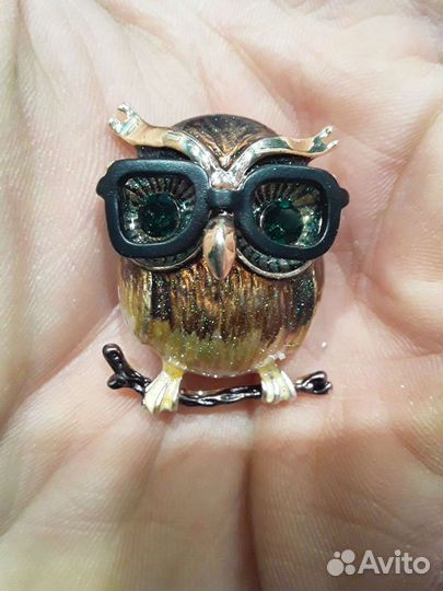 Брошка сова