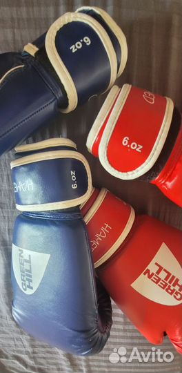 Боксерские перчатки green hill 6oz