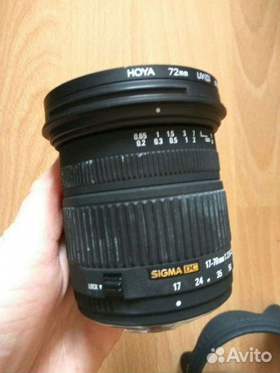 Sigma DC 17-70mm 1:2.8-4.5 macro HSM объектив hoya