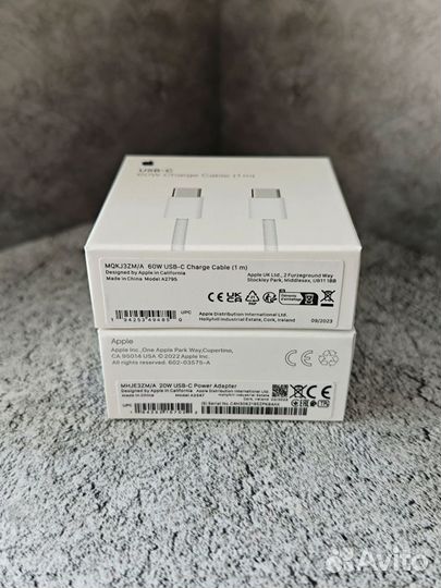 Адаптер для Айфона 15 20W + кабель USB-C плетёный