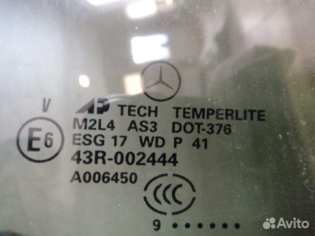 Стекло двери заднее правое Mercedes Ml-Class W164