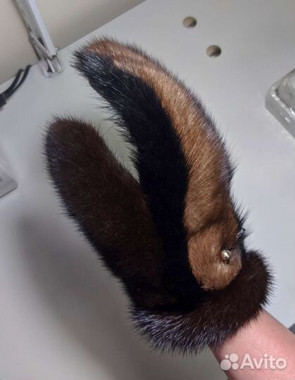 Варежки из норки