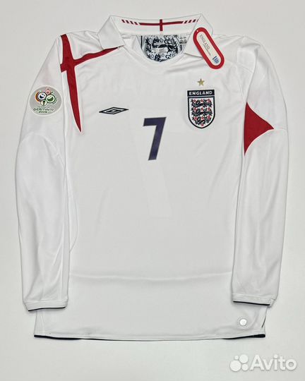 Ретро футболка Автограф Бекхэм Сборная Англии