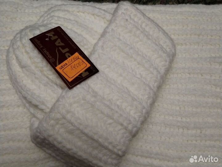 Шапка и снуд для девушки женщины п/ш зима толстая