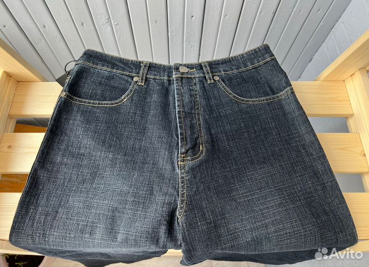 Новые джинсы клеш расклешенные 44-46 синие