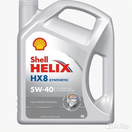 Моторное масло shell helix нx8 5w-40, 4л