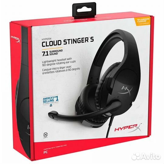 Проводная гарнитура HyperX Cloud Stinger S 7.1 чер