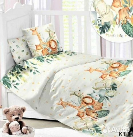 Сатиновое постельное белье в кроватку, хлопок