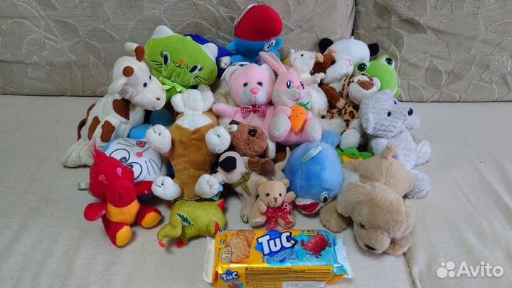 Огромный набор мягких игрушек