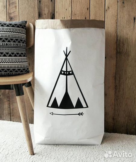 Бумажный мешок под игрушки