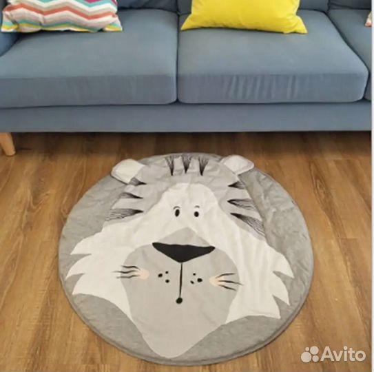 Детский коврик для игр и сна Лев новый
