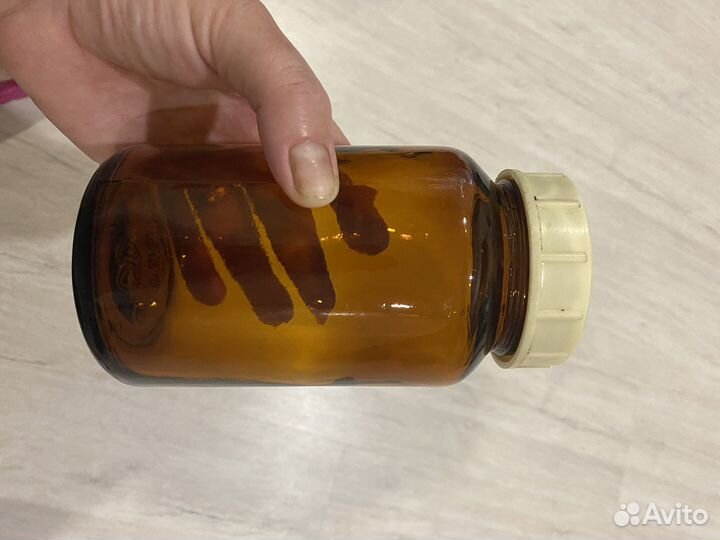 Банка с крышкой цветное стекло СССР