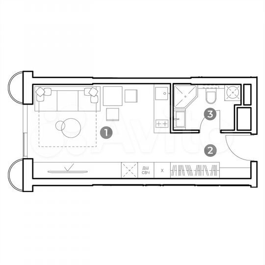 Апартаменты-студия, 27 м², 18/29 эт.