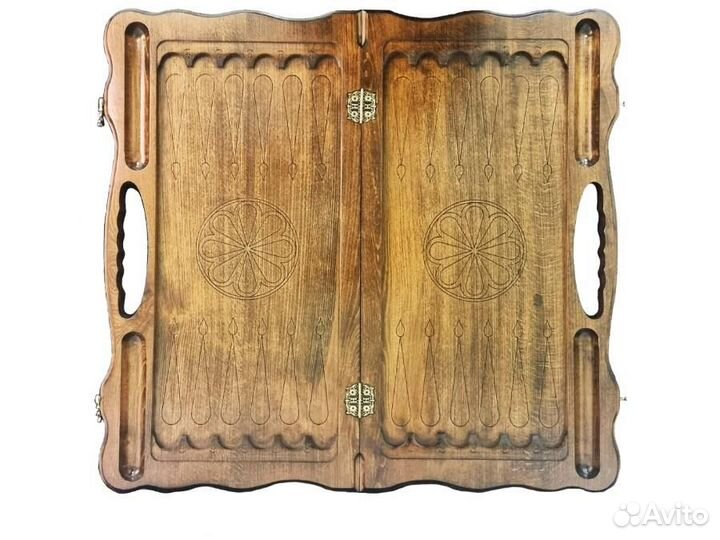 Нарды и шашки резные Заснеженный Арарат 60 х 66 см бук Армения 62744